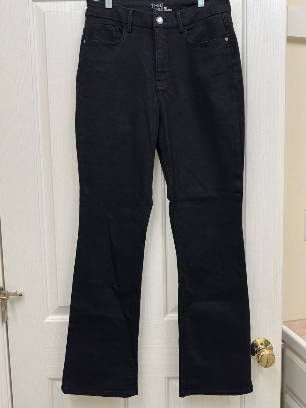 Time and Tru high rise boot cut jeans size 12 Black